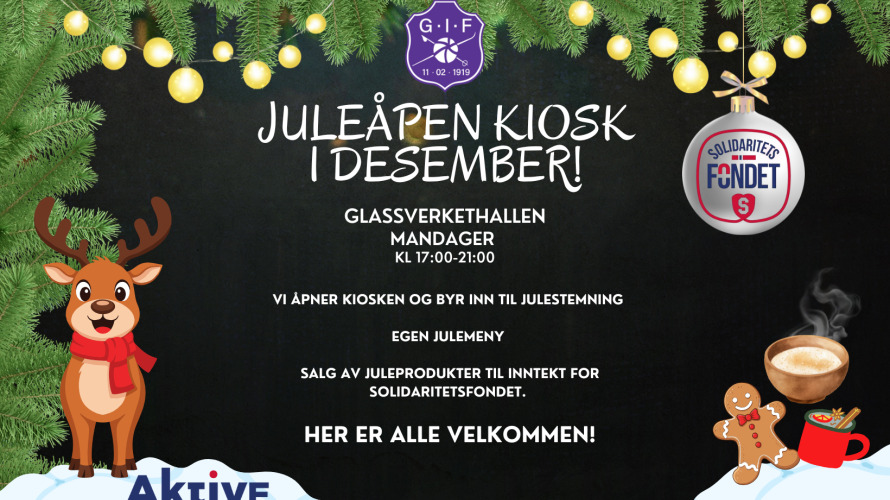 🎄 Juleåpen kiosk i Glassverkethallen! 🎄